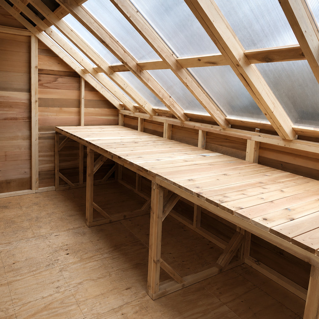 3.5x2.2m Cedar Sunhouse Shed with Polycarbonate Roof Steelmates