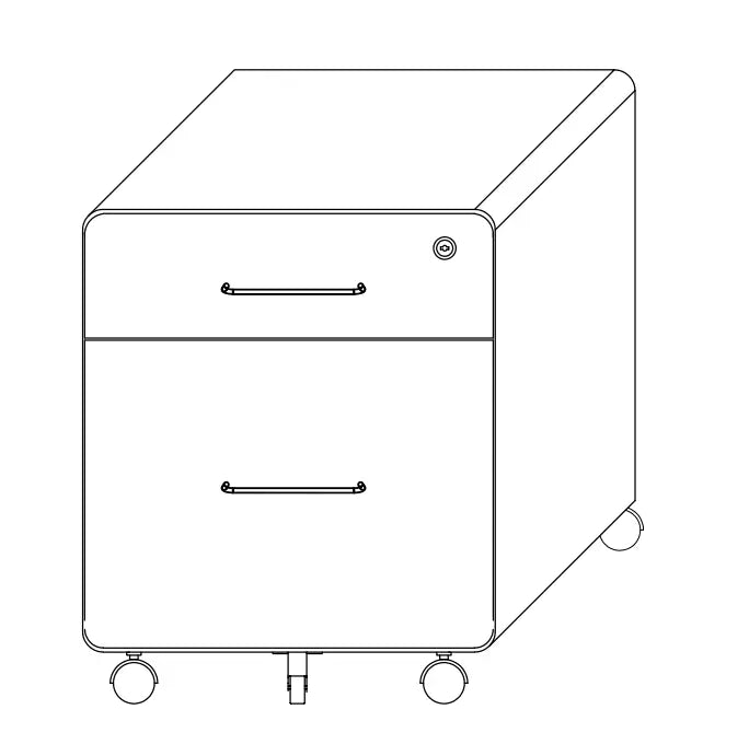 2 Drawers Mobile Metal Filing Cabinet/ Garage Storage Cabinet steelmates