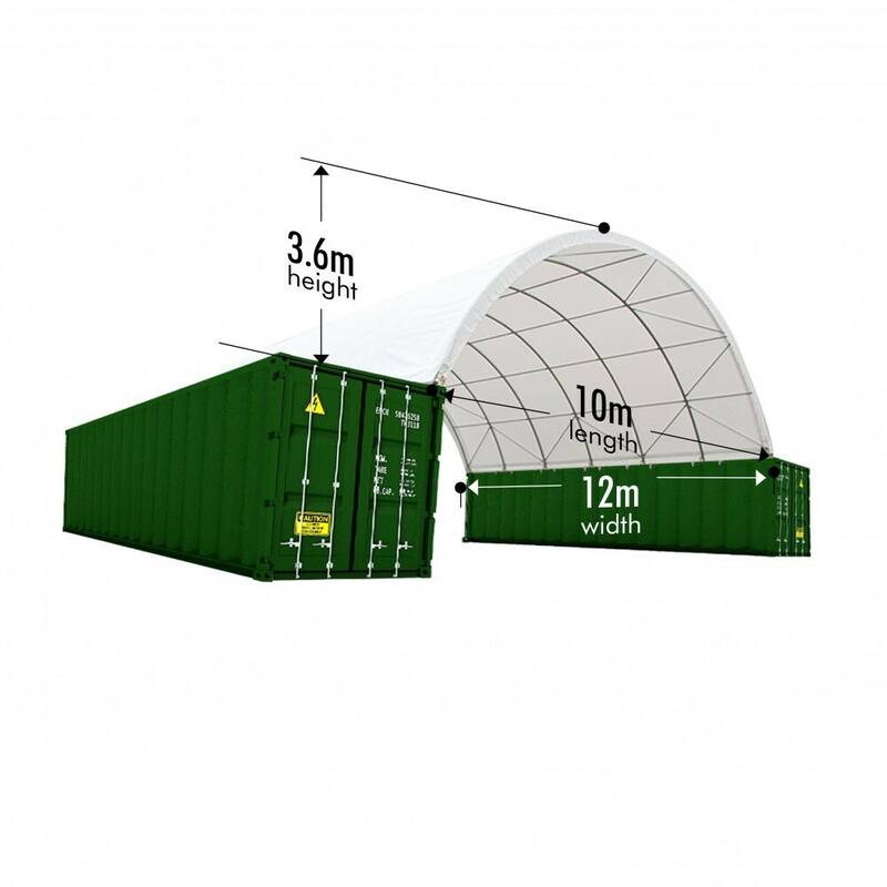 40FT Steel Structure Container Dome Shelter - 10m Length