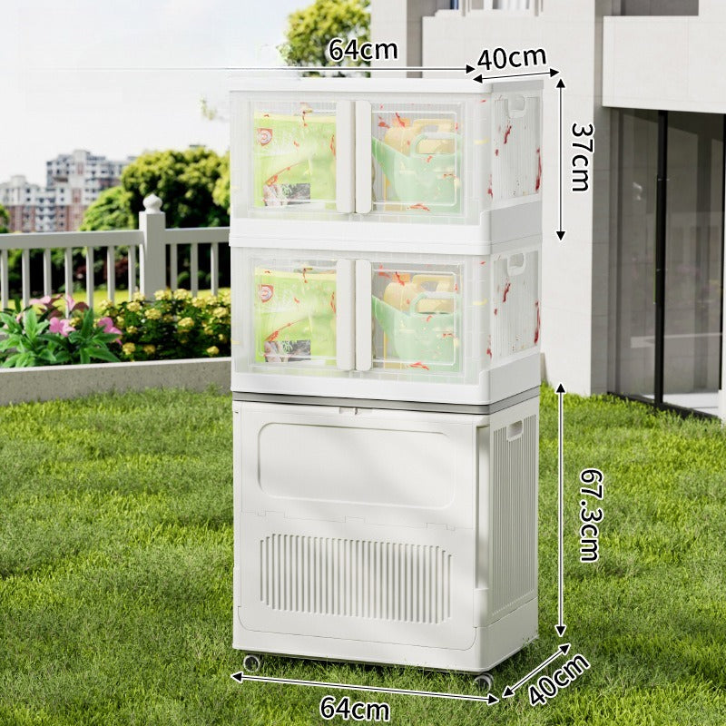 Large Foldable Outdoor Storage Box with Lid & Wheels (PP) Steelmates