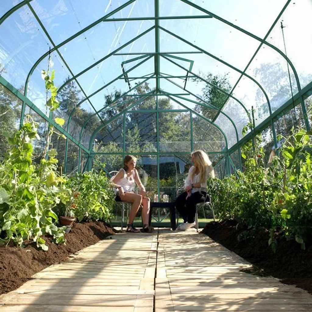 PC Curved Glasshouse 4mm toughened glass 2640 x 3830 x 2550mm