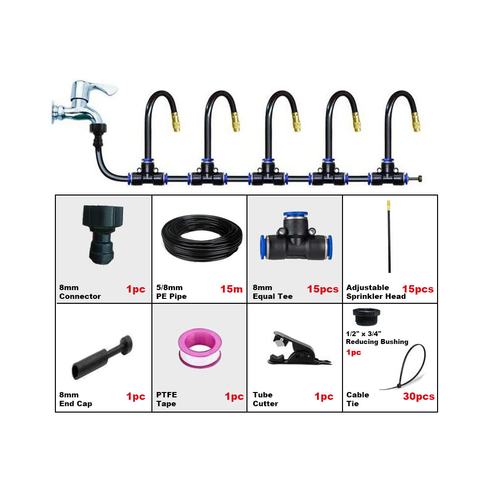 Adjustable Micro Mist Sprinkler – Automatic Irrigation & Cooling System Steelmates