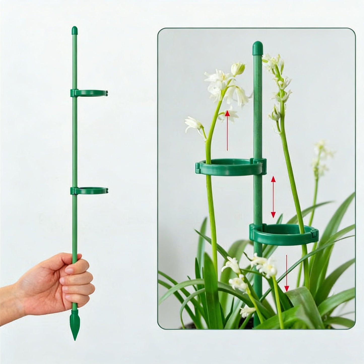 Fiberglass Plant Support Stakes with Adjustable Clips for Tomato & Vine Plants Steelmates