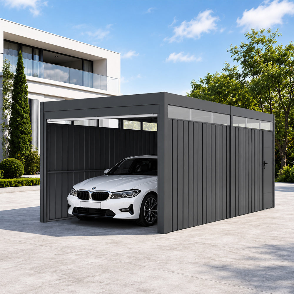 Garage Shed with Rolling Door 320 x 630 x 243cm Steelmates