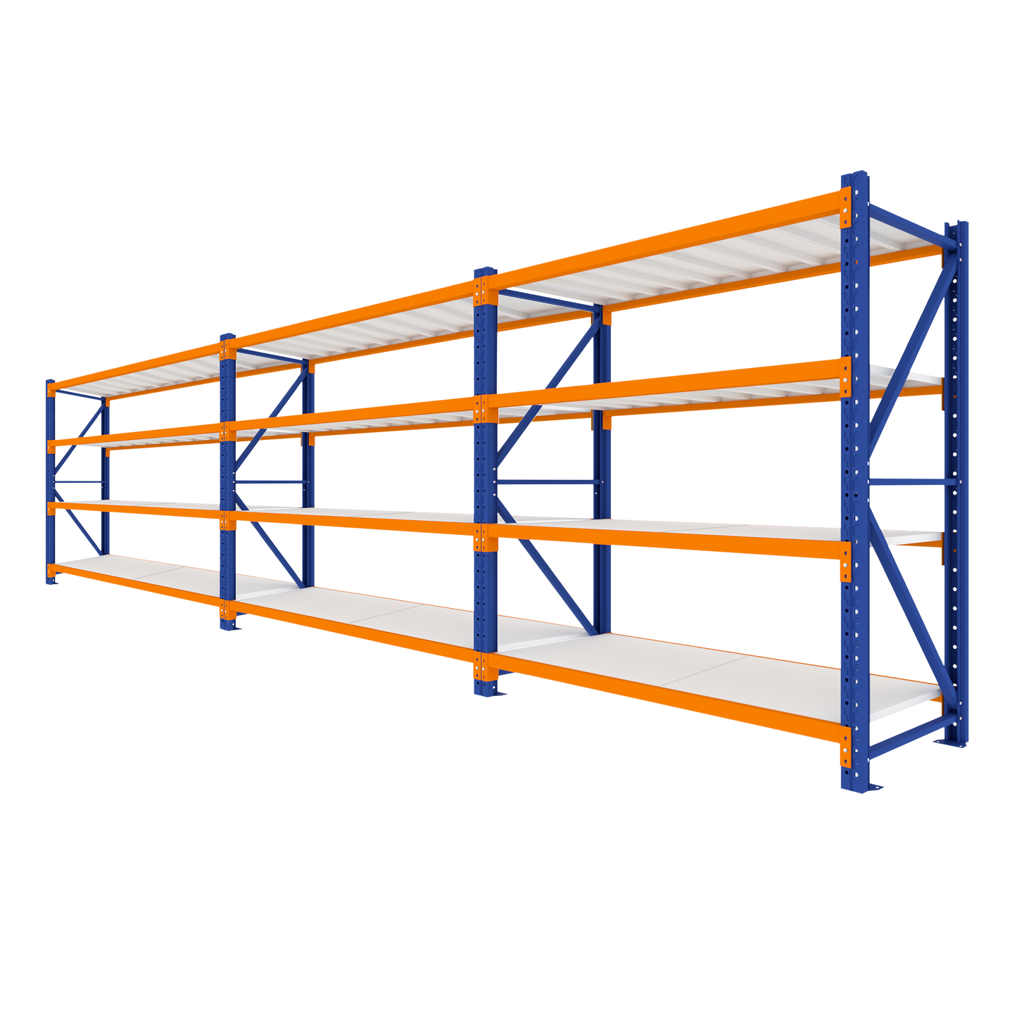 Extra Wide Triple Bay Heavy Duty Shelving 5840 L x 2000 H x 900 D Steelmates
