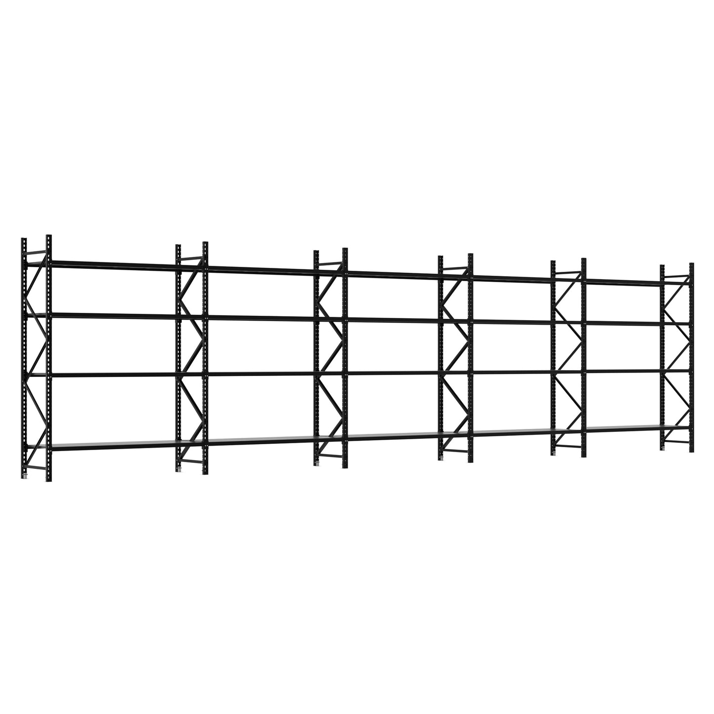 2.5M Tall Five Bay Commercial Shelving 9330L X 2500H X 600D Steelmates