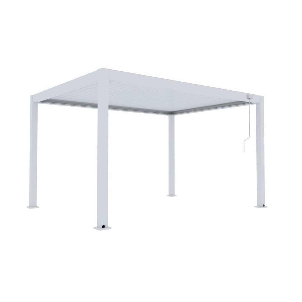 4000 L x 4000 W x 2500 H Louvred Pergola Louvre Roof White Steelmates