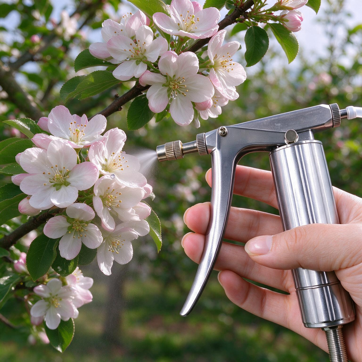 Adjustable Stainless Steel Continuous Mist Sprayer Handheld Pollination Spray Bottle Steelmates