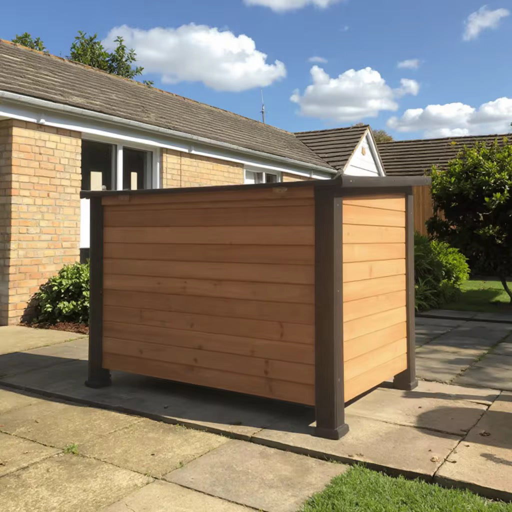 Outdoor Wooden Dog House with Opening Roof Steelmates
