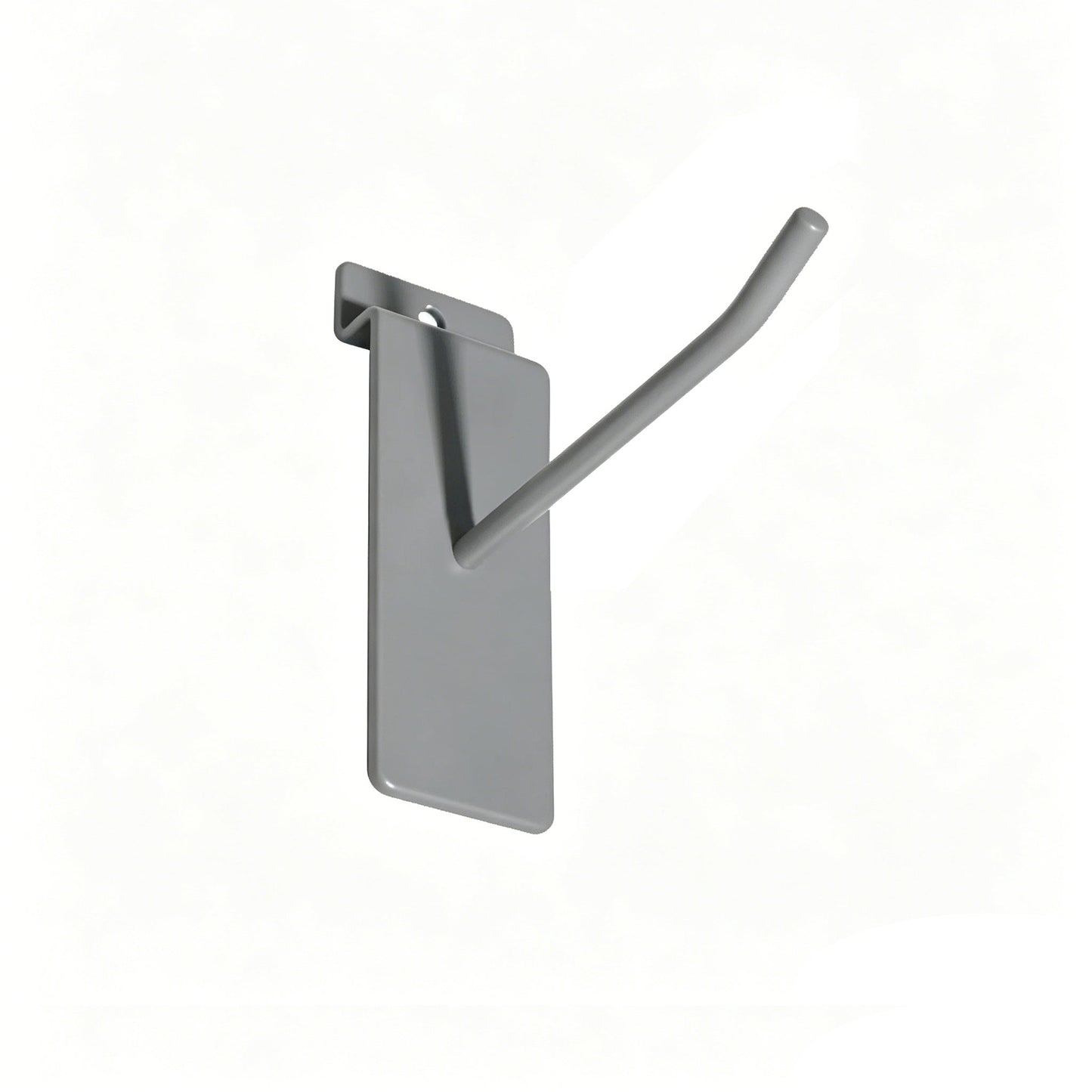 4" Single Fix Slatwall Hook – Grey Steelmates
