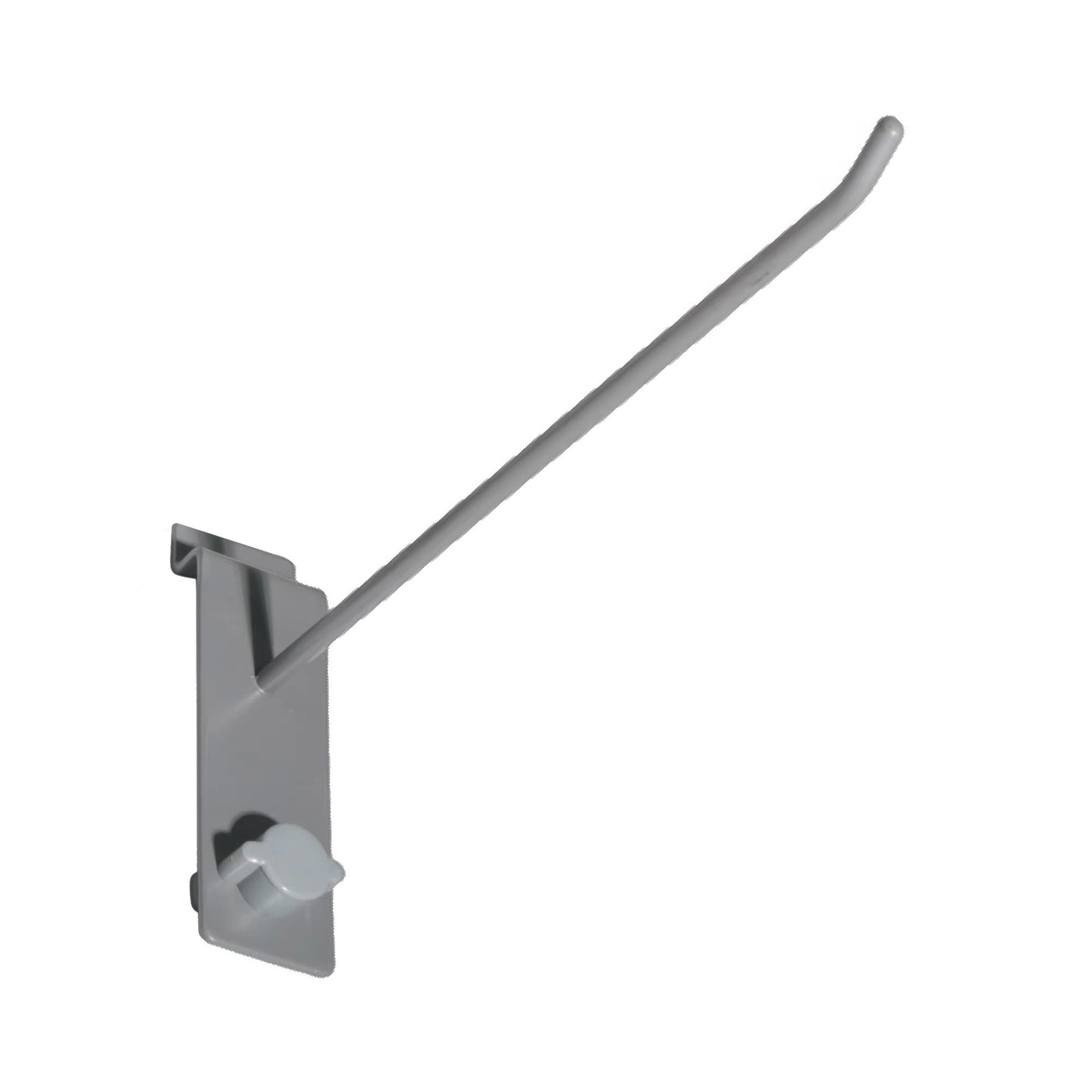 8" Single Fix Slatwall Hook – Grey Steelmates