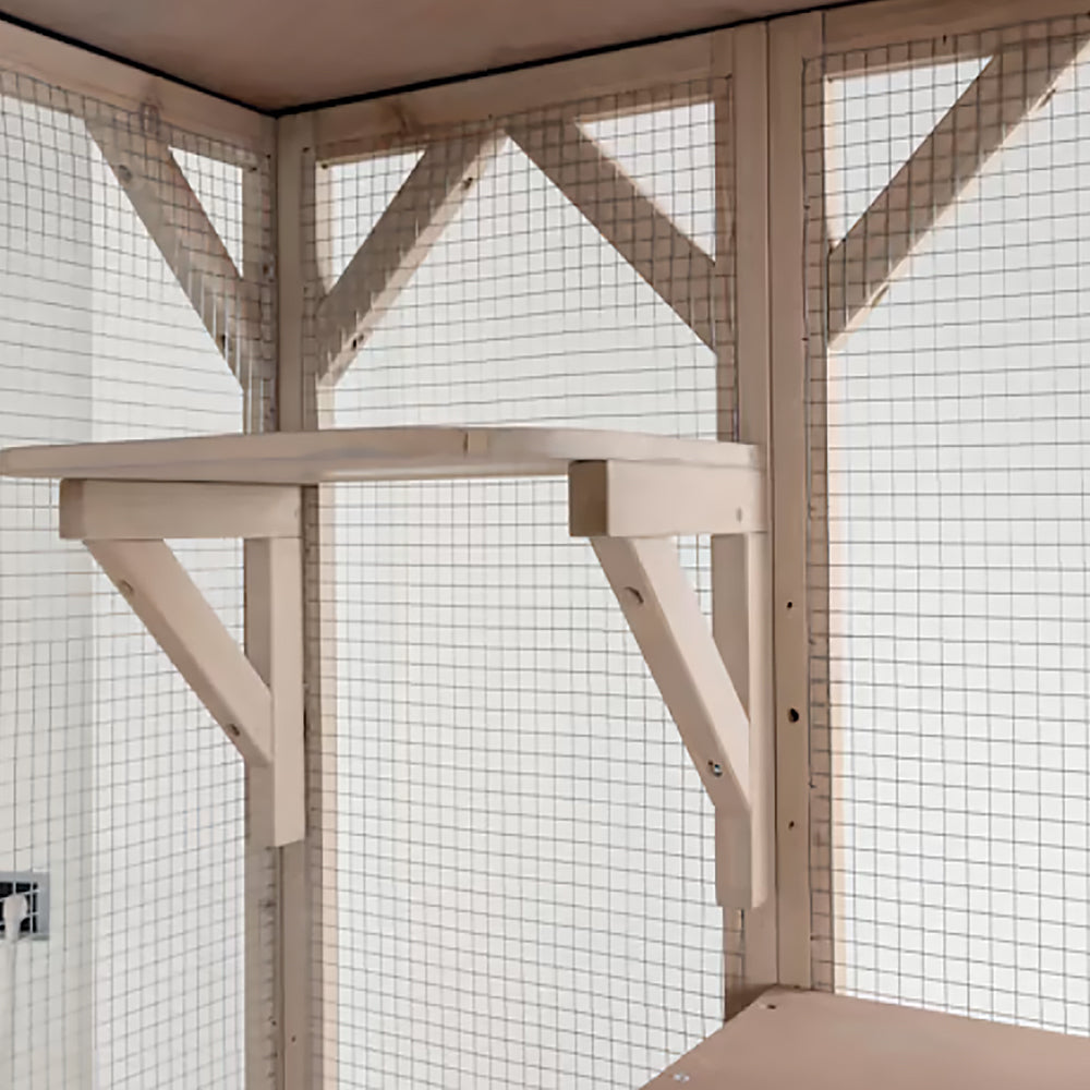 Outdoor Wooden Catio with 3 Platforms 1800x800x1120mm Steelmates