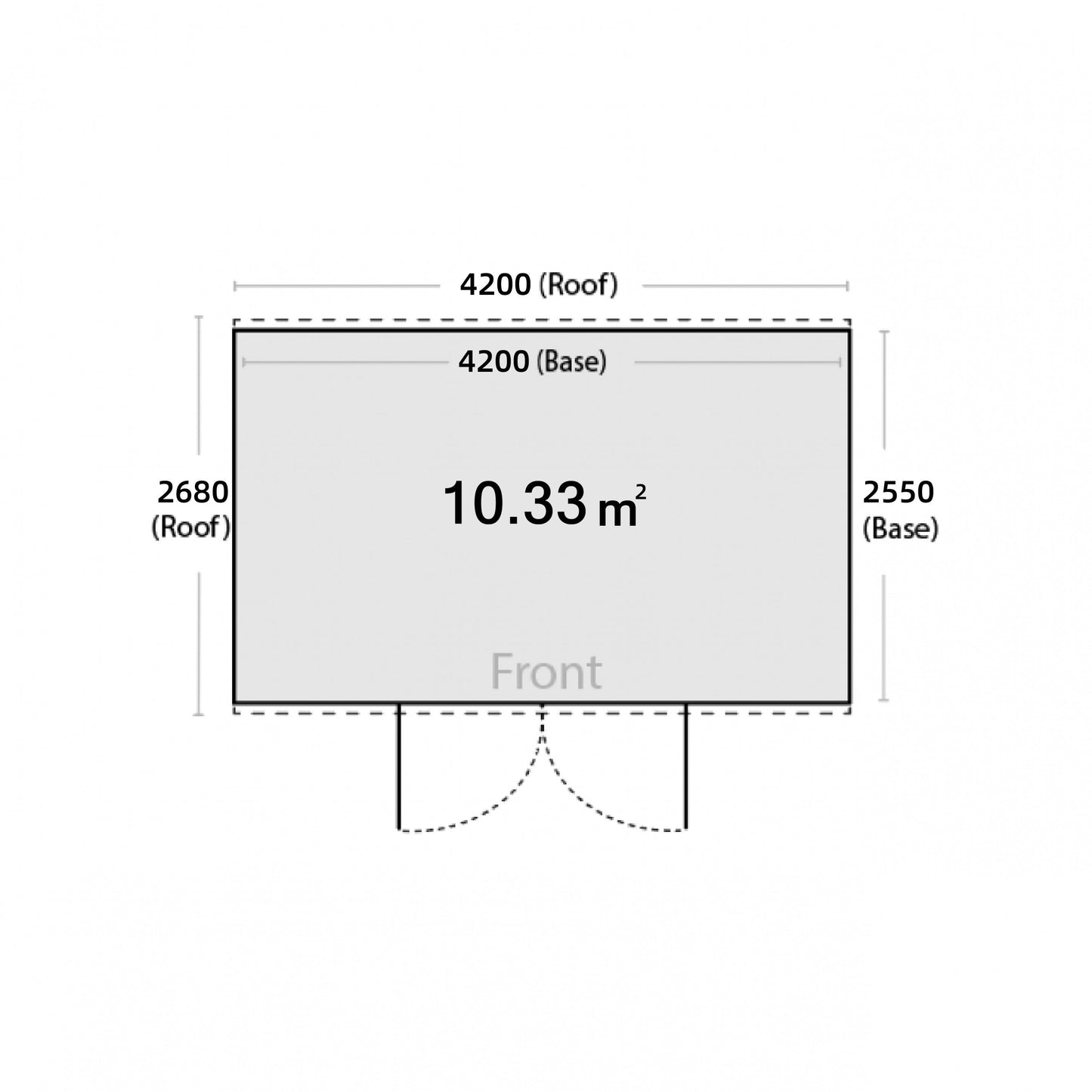 4.2m x 2.55m Garden Shed The Ranch Grey Big Garden Sheds steelmates