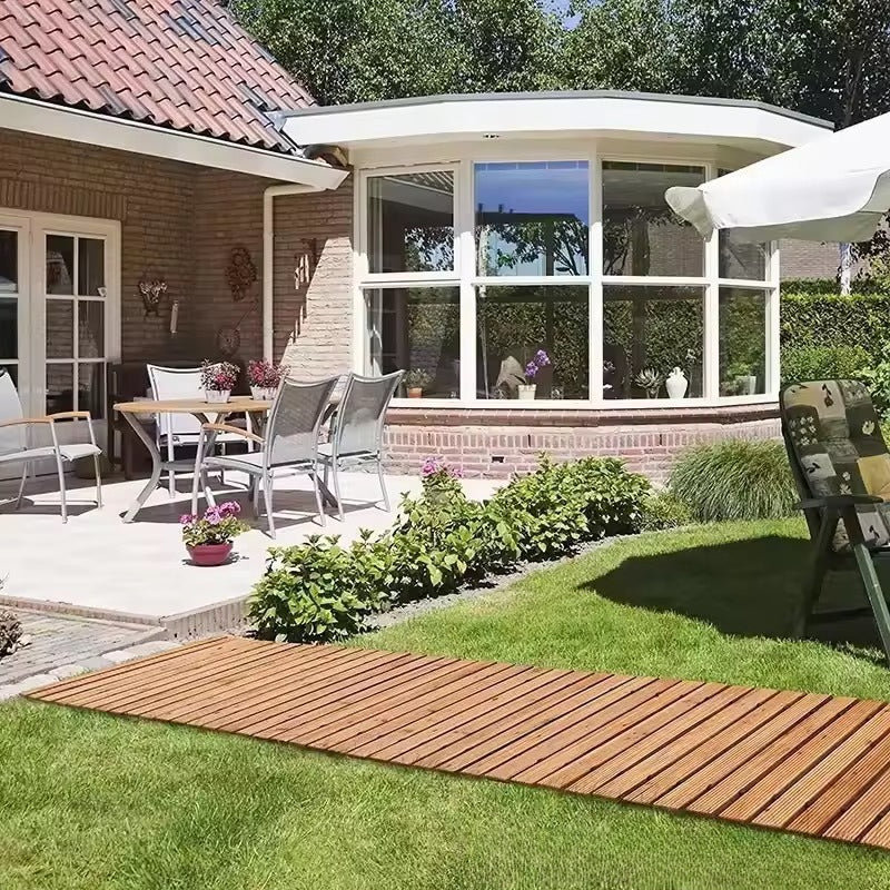 Roll Out Wooden Garden Pathway for Outdoor Walkways Steelmates
