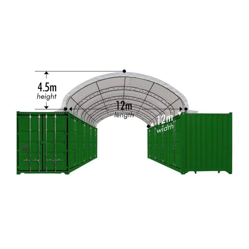 40FT Steel Structure Container Dome Shelter Pro -12m length