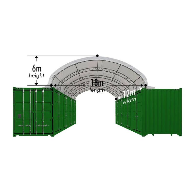 40FT Steel Structure Container Dome Shelter Pro -18m length