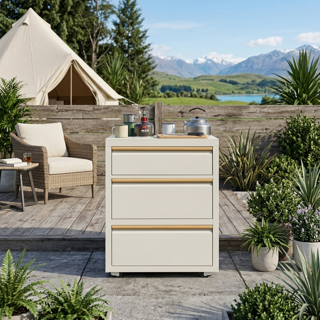 Outdoor Kitchen Storage Module – 3 Drawers Steelmates