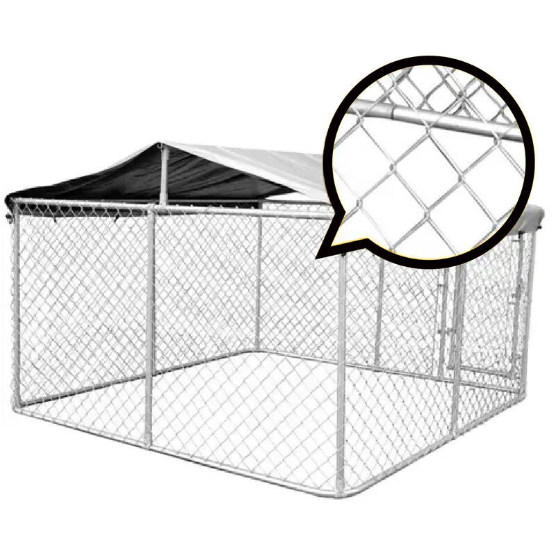 Large Dog Run Outdoor with Cover 4x4x1.8m steelmates