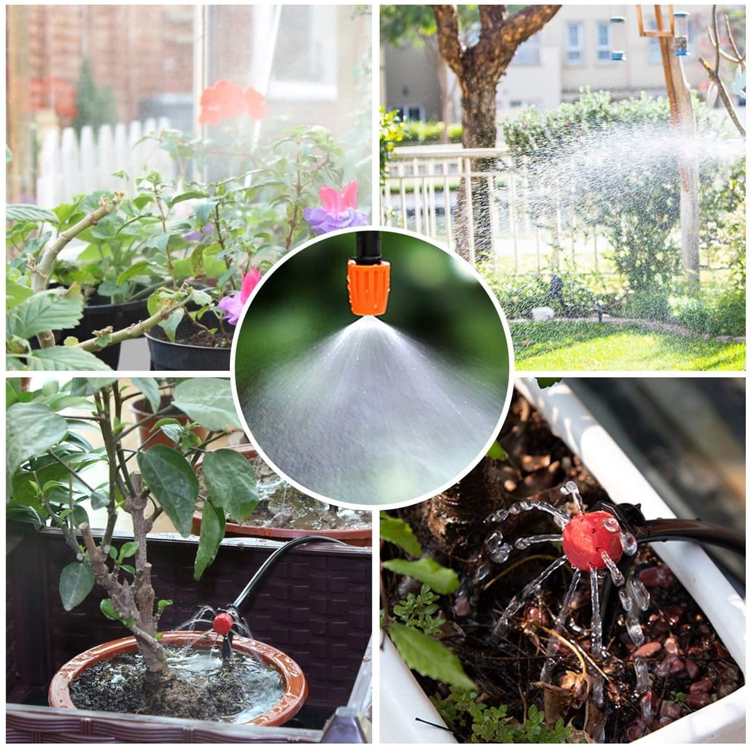 40M PVC Drip Irrigation System Kit Automatic Garden Watering & Misting Cooling Set Steelmates