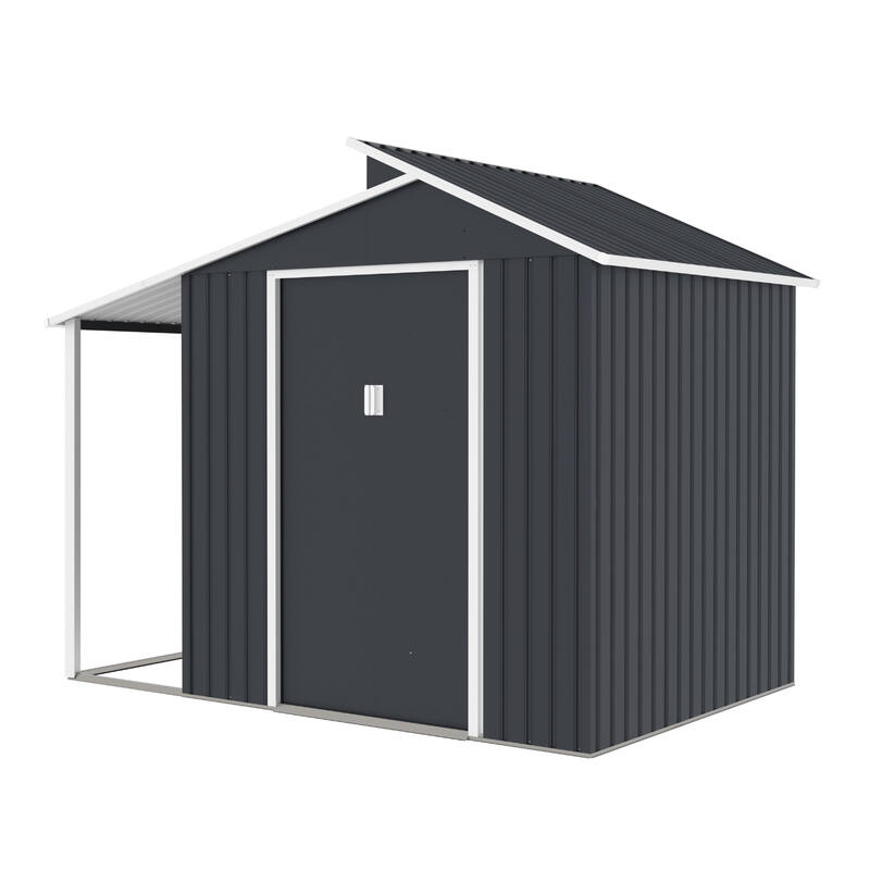 2.9m x 1.9m Garden Storage Box,Bike Shed,2-in-1 Small Garden Sheds Steelmates