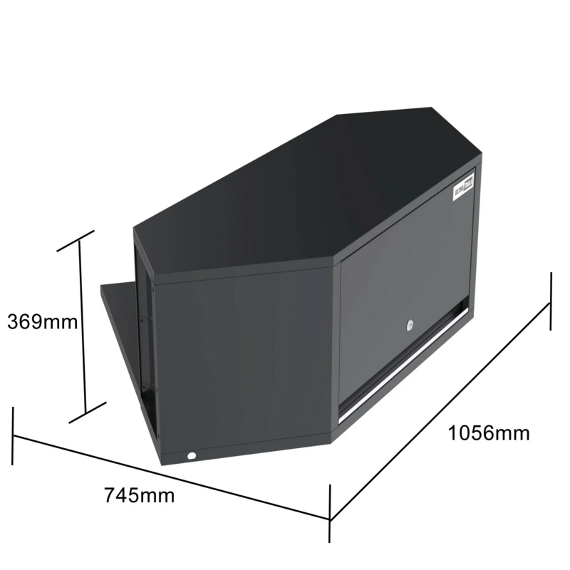 PRO SERIES 1987/2610mm x 580mm x 2020mm BLACK WORKSHOP GARAGE STORAGE CABINET steelmates