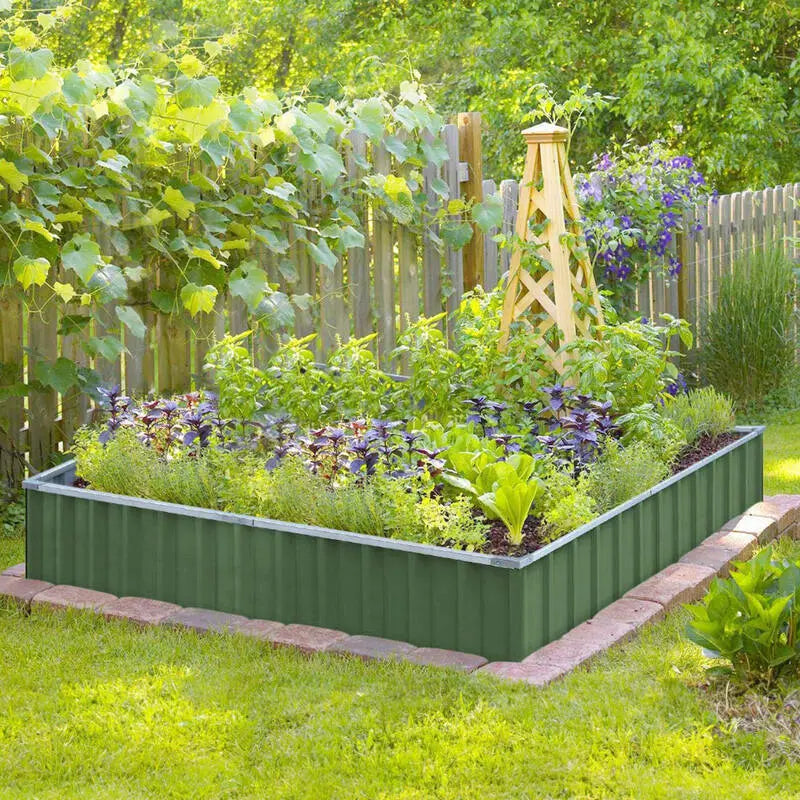 Planter box New Model with 4 layout options Green steelmates
