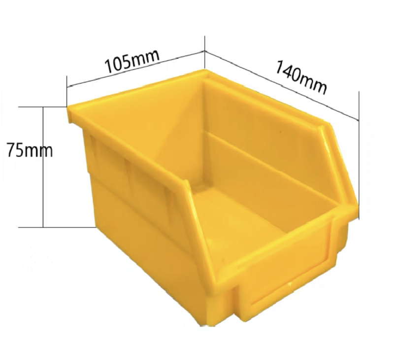 Pegboard Storage Bin - Yellow 140 x 105 x 75mm Steelmates