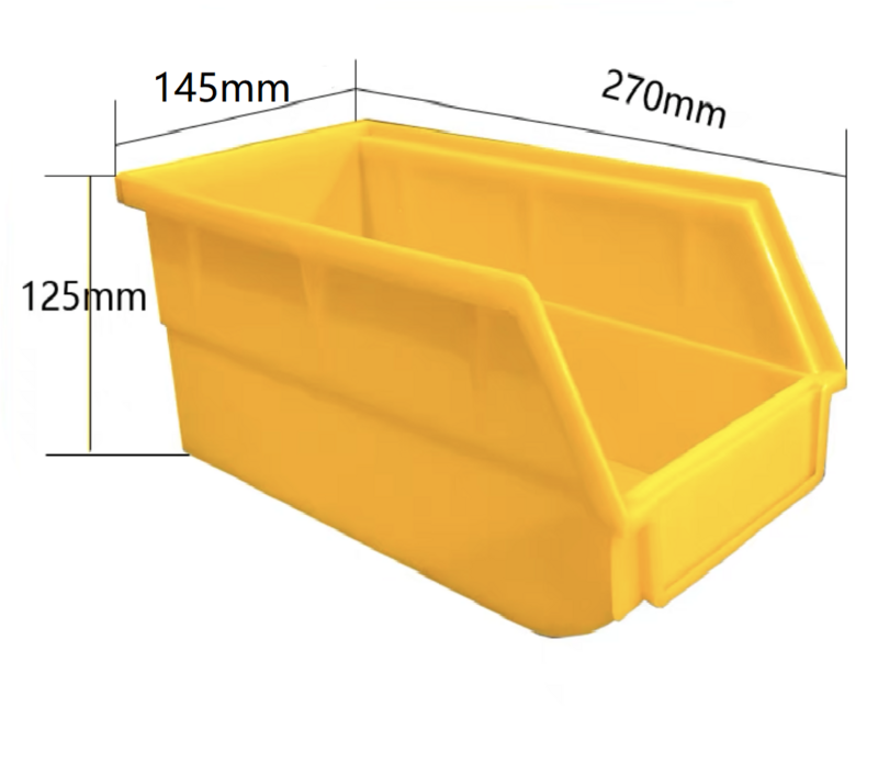 Pegboard Storage Bin - Yellow 270 x 145 x 125mm Steelmates