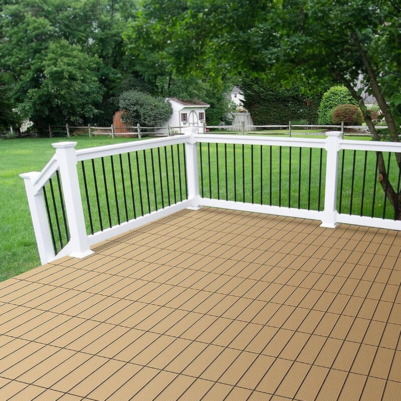 DIY Decking Tiles Teak 300*300*20 - Pack of 10 steelmates
