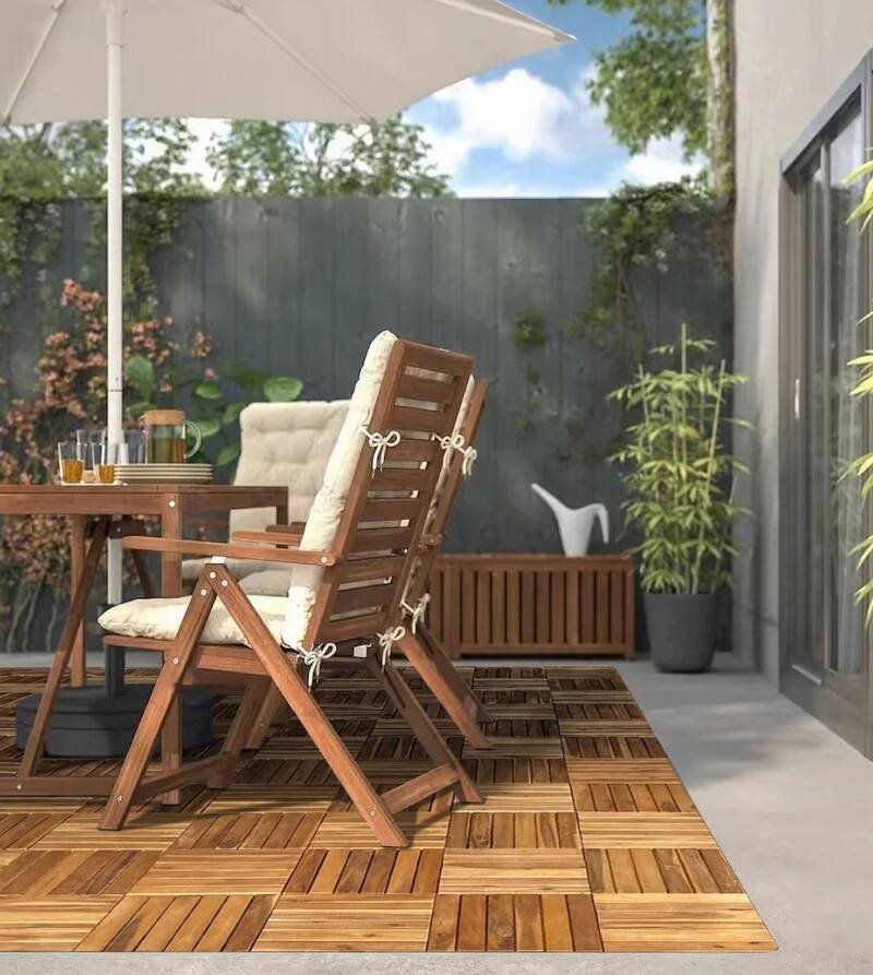 Acacia Hardwood Deck Tile 300x300x24 - pack of 10 steelmates