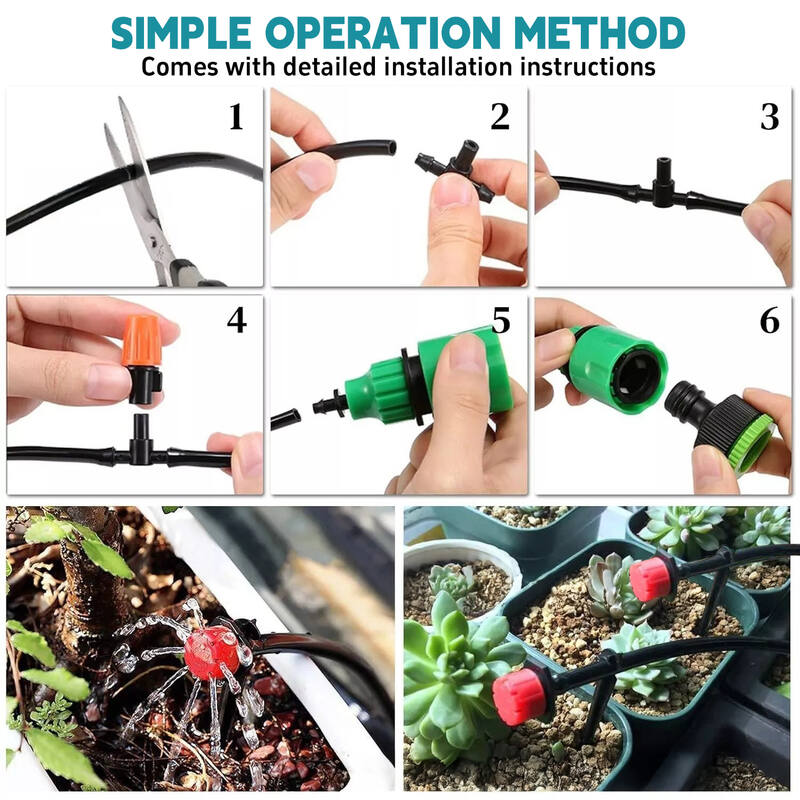 Adjustable Garden Irrigation Equipment Kit-40M + 10M Steelmates