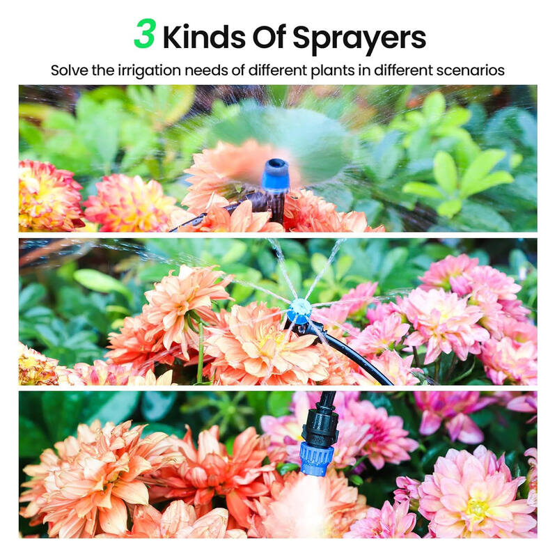 Adjustable Garden Irrigation Equipment Kit-60M + 10M Steelmates