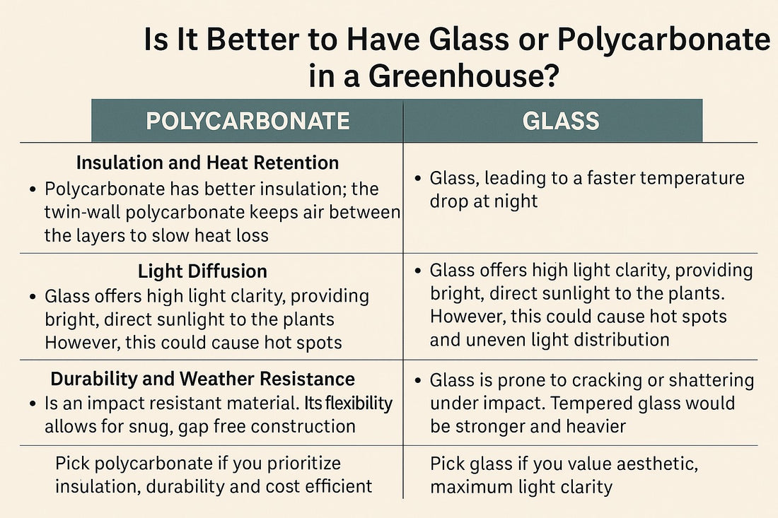 Is It Better to Have Glass or Polycarbonate in a Greenhouse?