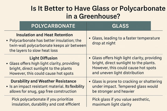 Is It Better to Have Glass or Polycarbonate in a Greenhouse?