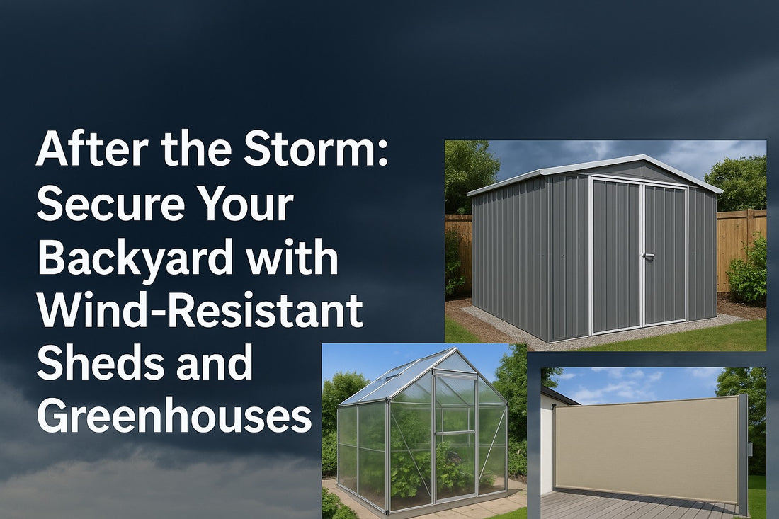 Wind-Resistant Garden Sheds, Greenhouses & Side Awnings – Protect Your Outdoor Space Today
