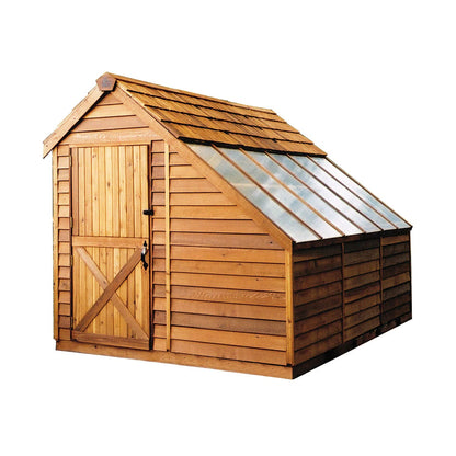 3.5x2.2m Cedar Sunhouse Shed with Polycarbonate Roof  Steelmates