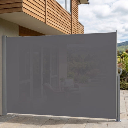 Retractable Side Awning Shade 2 x 3m - Grey  steelmates