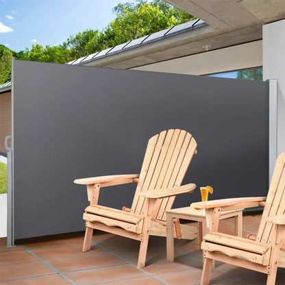 Retractable Side Awning Shade 2 x 3m - Grey  steelmates