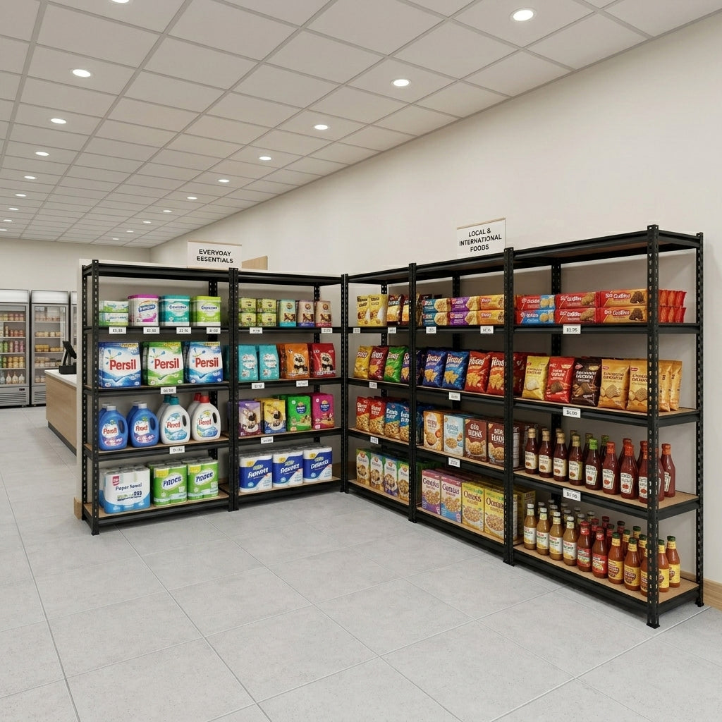 Boltless Shelving H1800x1200x450MM 5 Level MDF Shelves  Steelmates
