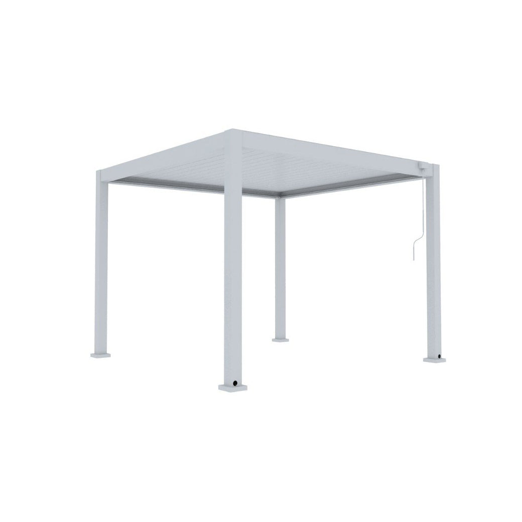 3000 L x 3000 W x 2500 H Louvred Pergola Louvre Roof Dark Grey  Steelmates