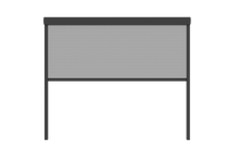 Manual Curtain Blind 370 L x 236 H cm Dark Grey