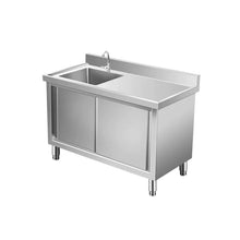 Stainless Steel Single Sink with Right Table Cabinet-1200x600x850MM