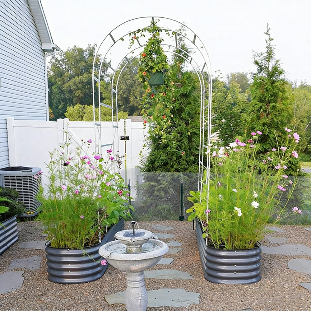 Heavy Duty Metal Garden Arch Trellis for Climbing Plants  Steelmates