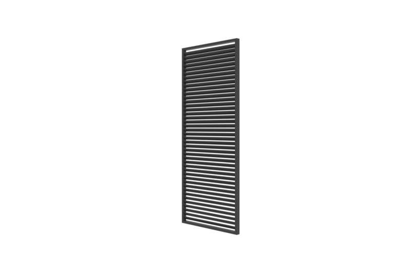 Louvred Pergola Louvre Roof Shutter Wall Dark Grey - 1.235m