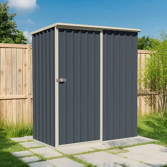1.72m x 0.89m Garden Sheds Grey Steelmates