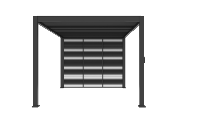 Louvred Pergola Louvre Roof Shutter Wall Dark Grey - 1.235m