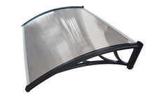 Door Canopy W150xD100cm DIY Window Door Awning Sun Shade with Clear Roof Panel