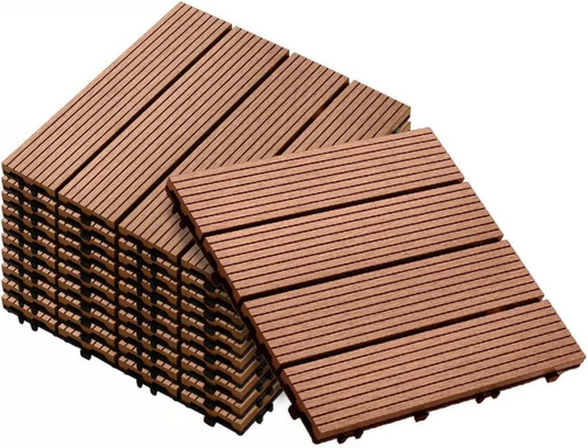 DIY Decking Tiles Redwood 300*300*20 - Pack of 10  steelmates