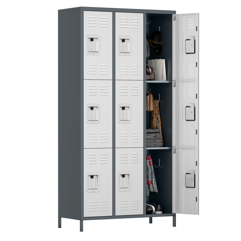 9-Door Storage Locker Combination Steel Cabinet