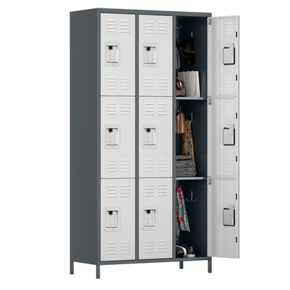 9-Door Storage Locker Combination Steel Cabinet